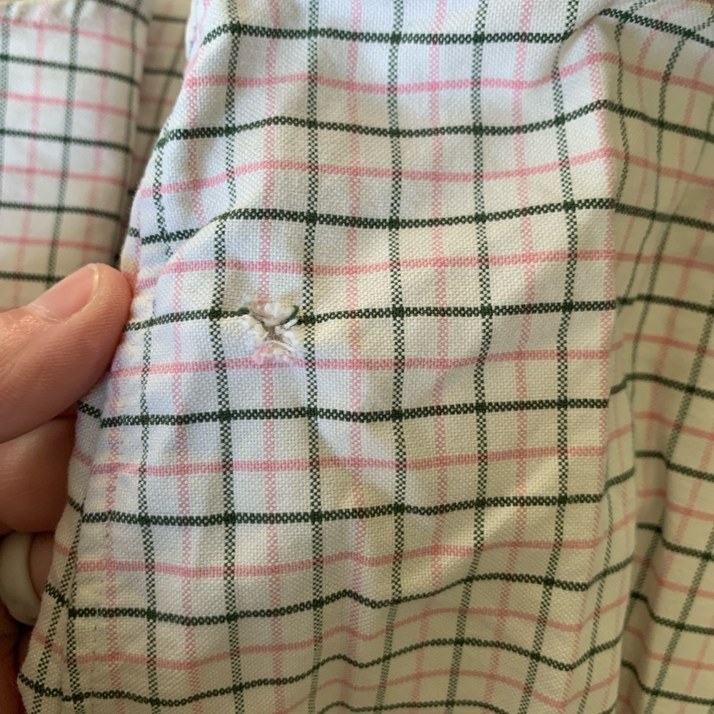 Ralph Lauren Plaid Cream Button Down Long Sleeve Size XL. Custom Fit - Picture 6 of 7